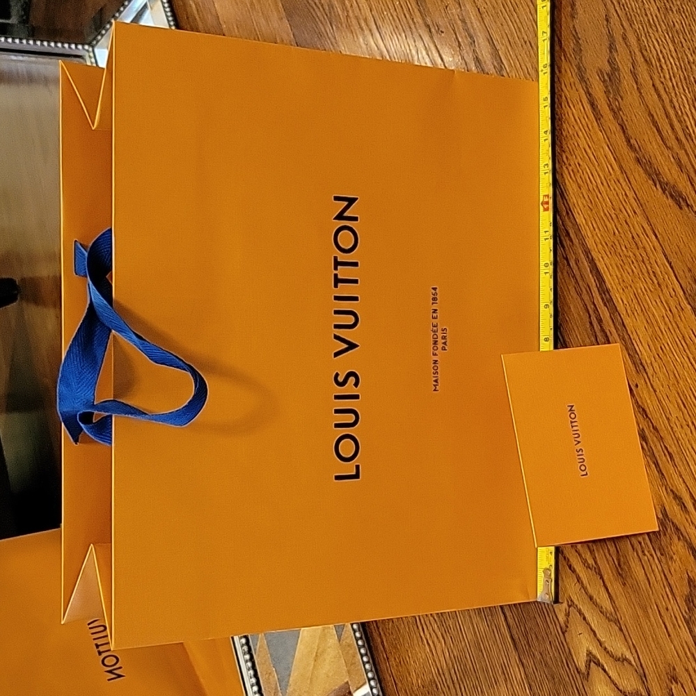 Louis Vuitton paper shopping gift bag receipt envelope